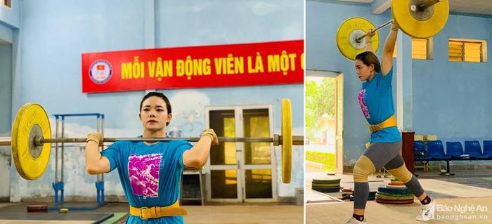 Một VĐV cử tạ tiêu biểu của Nghệ An là Phạm Thị Hồng Thanh (HCV SEA Games 30) hiện đang tập trung tại Trung tâm Huấn luyện thể thao Quốc gia Hà Nội. Vào một vài ngày tới, Hồng Thanh sẽ trở về Nghệ An để chuẩn bị cho các giải đấu trong nước trước khi bắt đầu cho chiến dịch tại SEA Games 31. Ảnh: NVCC