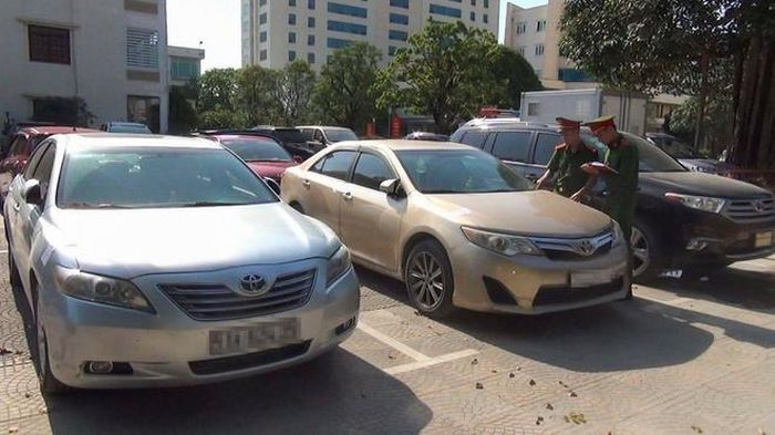 Lô xe bị thu giữ. Ảnh: Công an cung cấp.
