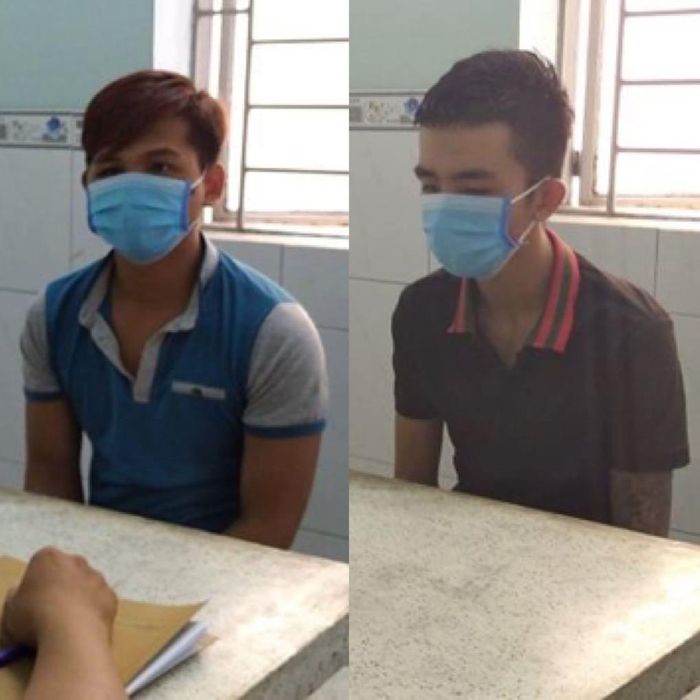 Hai đối tượng tại cơ quan công an