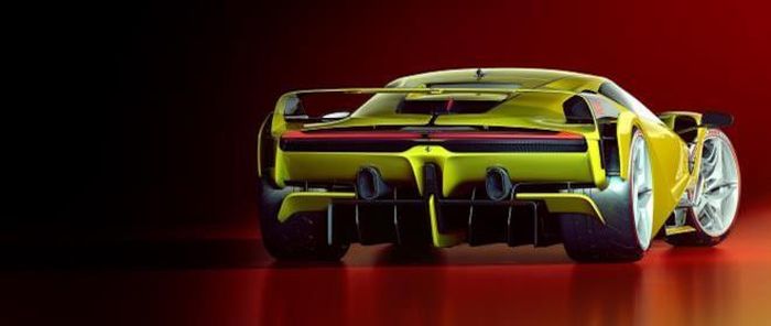 Ferrari F42 có phần cánh lướt gió phía sau mang dấu ấn của dòng F40.