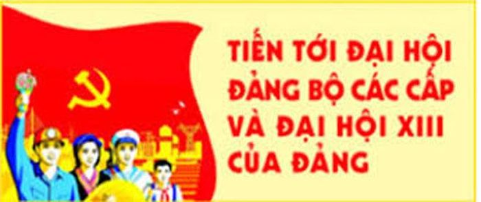 Tranh cổ động chào mừng đại hội XIII của Đảng.
