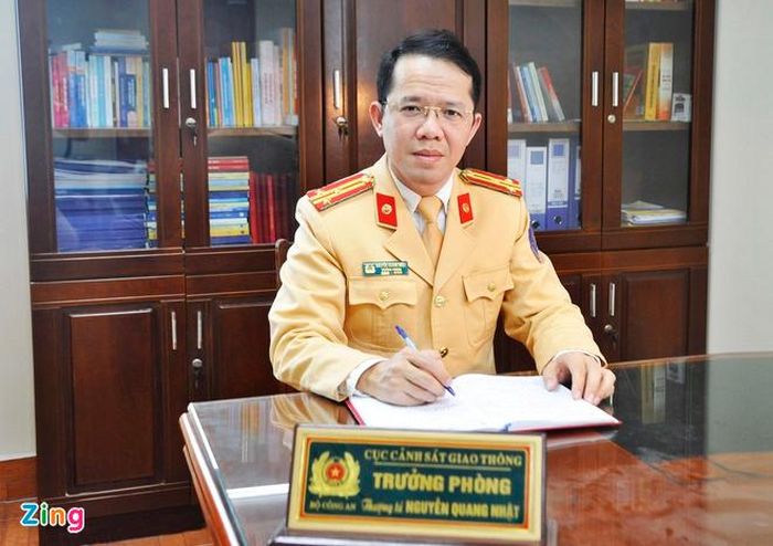  Thượng tá Nguyễn Quang Nhật, Trưởng phòng Hướng dẫn tuyên truyền, điều tra, giải quyết tai nạn thuộc Cục CSGT. Ảnh: H.Q. 