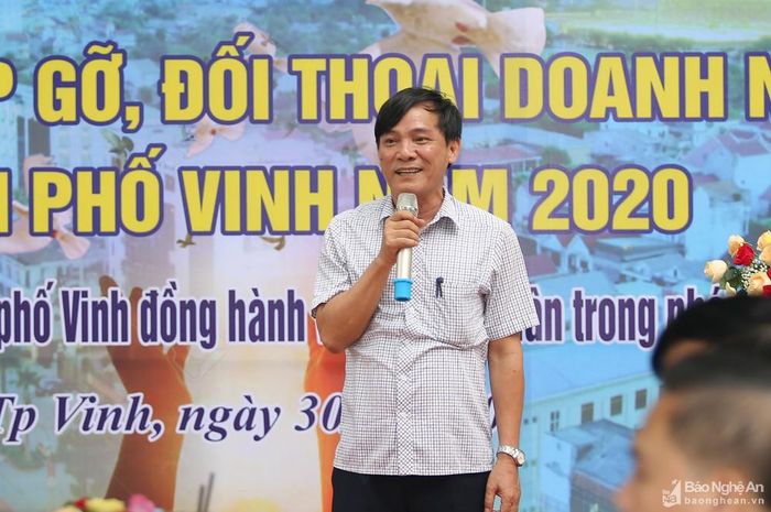 Ông Trần Quốc Thành - Giám đốc Sở KH&amp;CN Nghệ An chia sẻ một số lĩnh vực mà tỉnh đang tập trung phát triển. Ảnh: Lâm Tùng