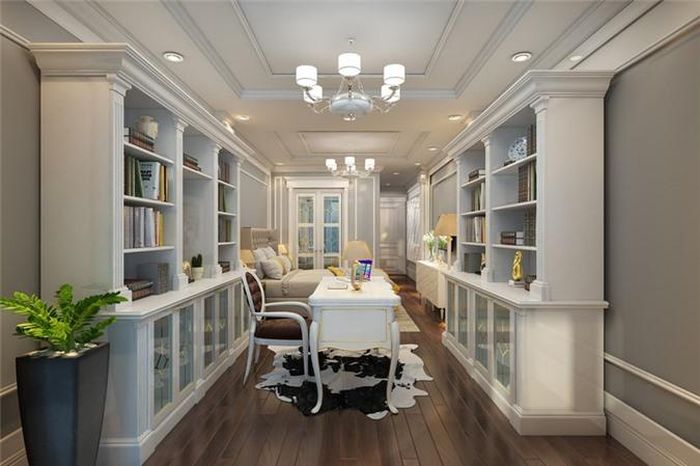 Đèn chùm, trường màu trắng cùng nội thất chạm trổ tinh tế là những nét đặc trưng làm nên một ngôi nhà phố phong cách tân cổ điển ấn tượng./.