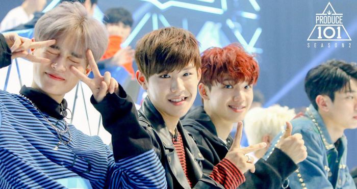 Lee Dae Hwi, Park Woo Jin, Lim Young Min và Kim Dong Hyun thời tham gia Produce 101 mùa 2.