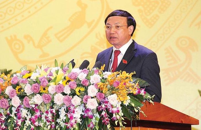 Bí thư Tỉnh ủy Quảng Ninh Nguyễn Xuân Ký phát biểu tại đại hội