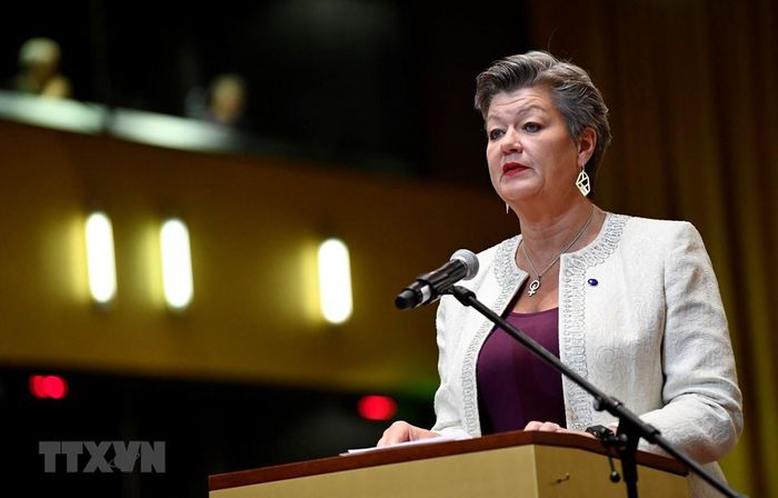 Ủy viên phụ trách các vấn đề nội vụ của EU Ylva Johansson. (Ảnh: AFP/TTXVN)