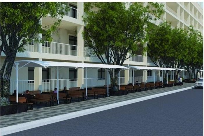 Và tương lai sẽ được lắp đặt xung quanh khuôn viên bệnh viện