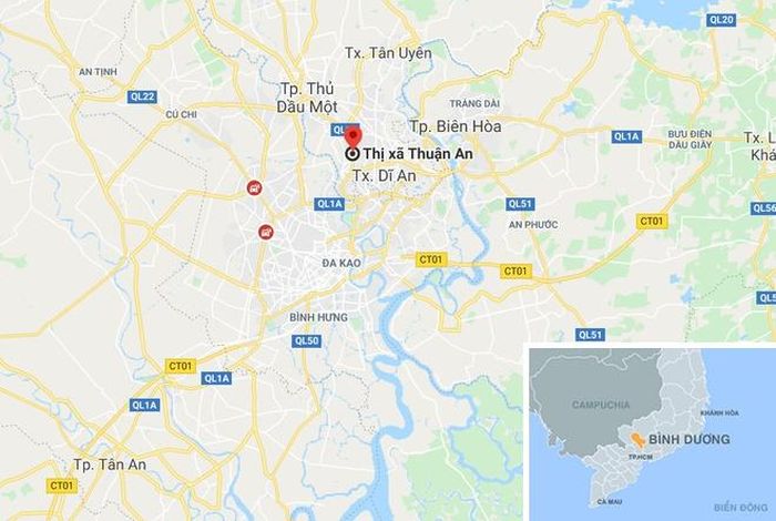  Vị trí xảy ra vụ tai nạn. Ảnh: Google Maps. 
