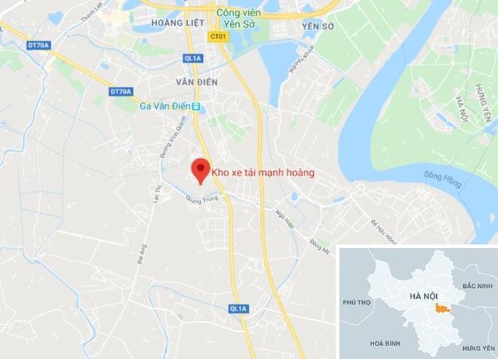  Khu vực xảy ra hỏa hoạn. Ảnh: Google Maps. 