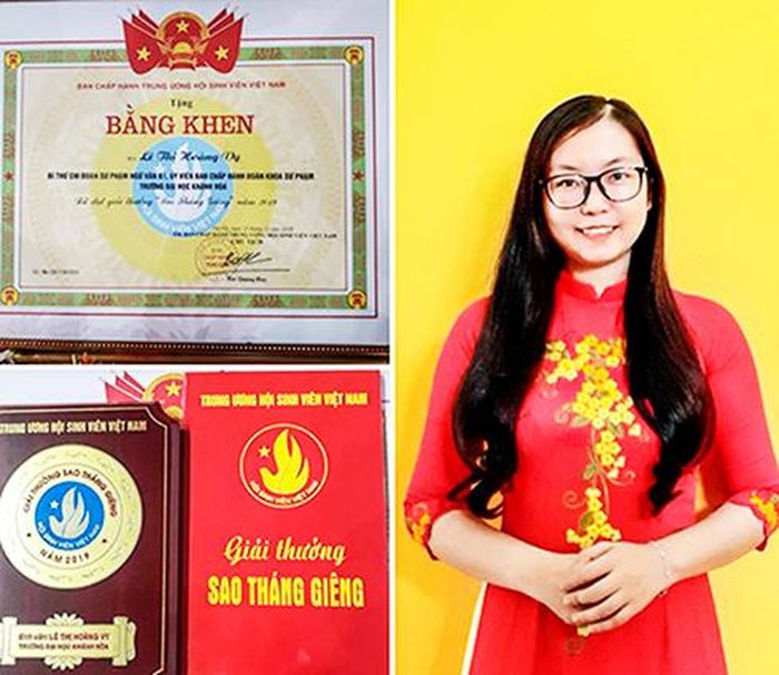 Sinh viên Lê Thị Hoàng Vy - lớp Sư phạm Ngữ văn K1 Trường Đại học Khánh Hòa, 1 trong 100 sinh viên của cả nước nhận giải thưởng “Sao Tháng Giêng” năm 2019 và 1 trong 67 “Thanh niên tiên tiến làm theo lời Bác” toàn quốc năm 2020. 