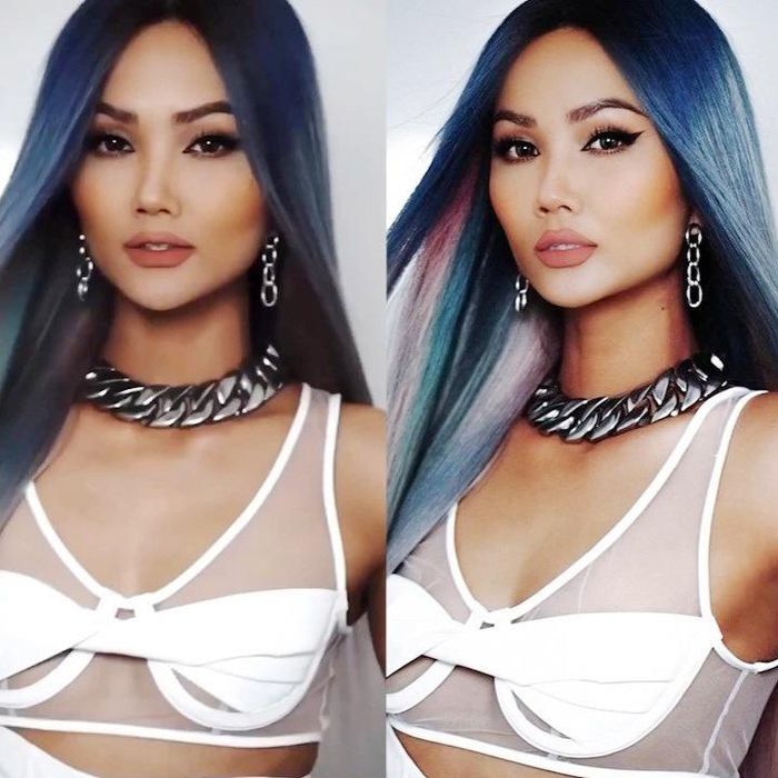 H'Hen Niê dùng tóc giả vì không muốn hóa chất từ thuốc nhuộm khiến tóc bị yếu đi, cũng như có thể dễ dàng thay đổi giữa nhiều kiểu tóc khác nhau.