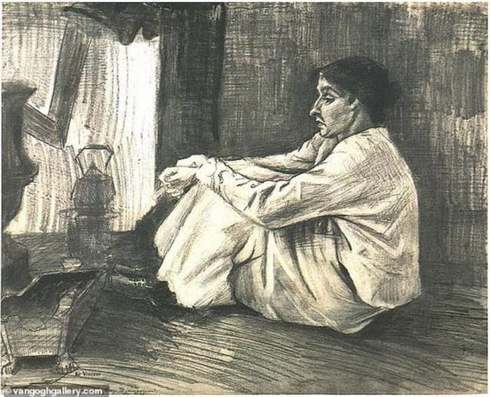 Van Gogh vẽ một trong những bức chân dung Sien Hoornik, cô gái điếm từng có mối quan hệ lâu dài với danh họa