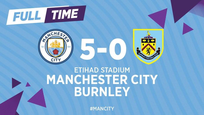 Thắng giòn giã 5-0, Man City rút ngắn khoảng cách với đội đầu bảng Liverpool xuống còn 20 điểm