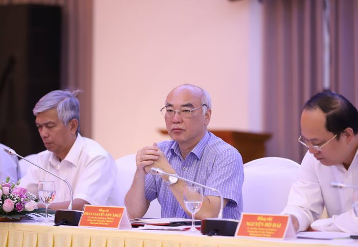 Trưởng ban Tuyên giáo Thành ủy TPHCM Phan Nguyễn Như Khuê tại Hội nghị. Ảnh: QUANG PHÚC