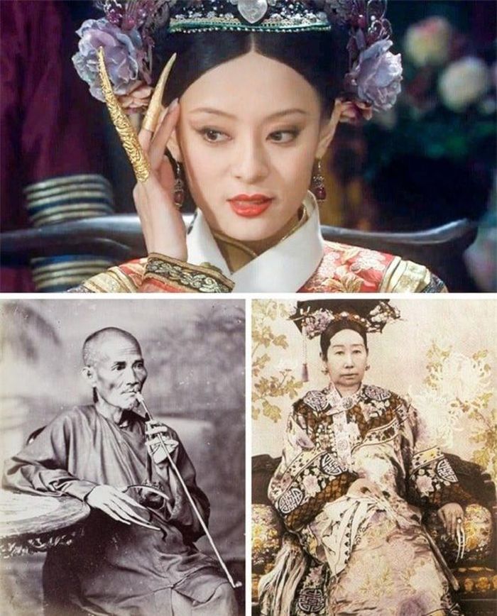 9. Nuôi móng tay dài: Móng tay dài tượng trưng cho sự giàu có, quyền lực, và hưởng thụ của giai cấp thống trị trong xã hội Trung Hoa thời phong kiến. Nếu không thích để móng tay dài, người ta có thể đeo những chiếc móng bằng vàng để thay thế. 