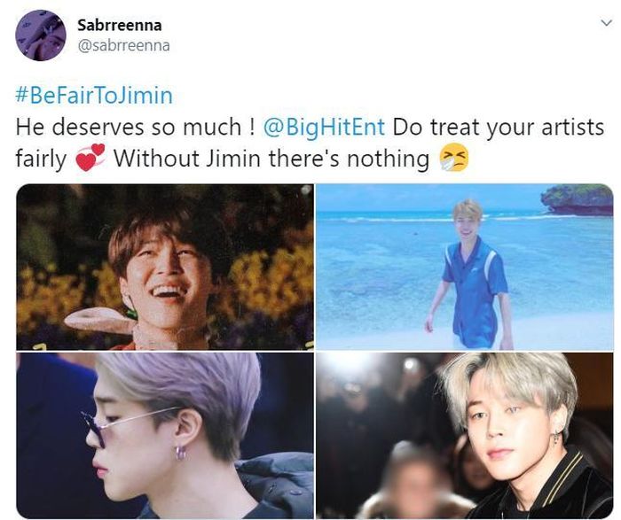 Đề nghị BigHit đối xử công bằng hơn với Jimin