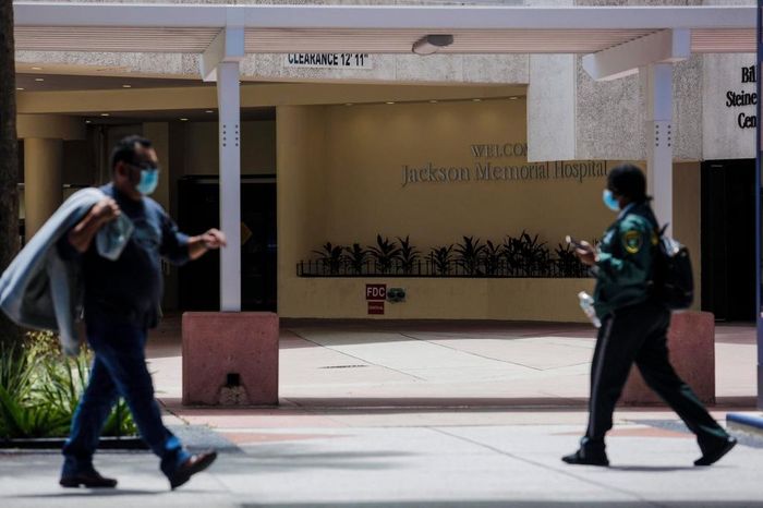  Bệnh viện Jackson Memorial ở Miami, Florida, hôm 28/6. Ảnh: New York Times. 