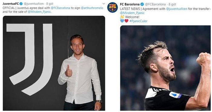 Juventus và Barca xác nhận trao đổi thành công Pjanic và Arthur