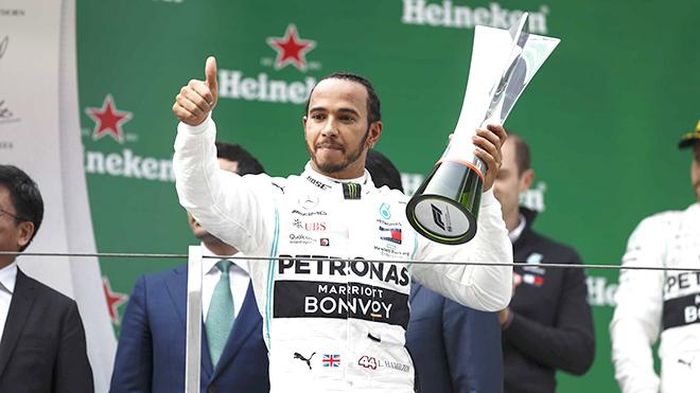 Tay đua người Anh Lewis Hamilton đã 6 lần vô địch giải đua Công thức 1, trong đó có 5 lần ở 6 giải gần nhất