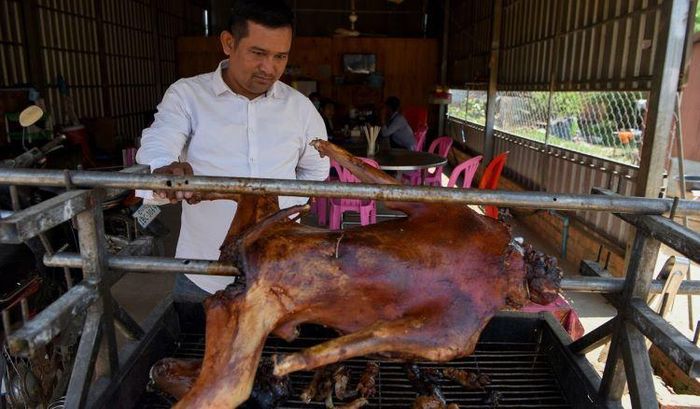 Hình phạt đối với hành vi giết mổ thịt chó lên tới 293 triệu đồng. Ảnh: AFP
