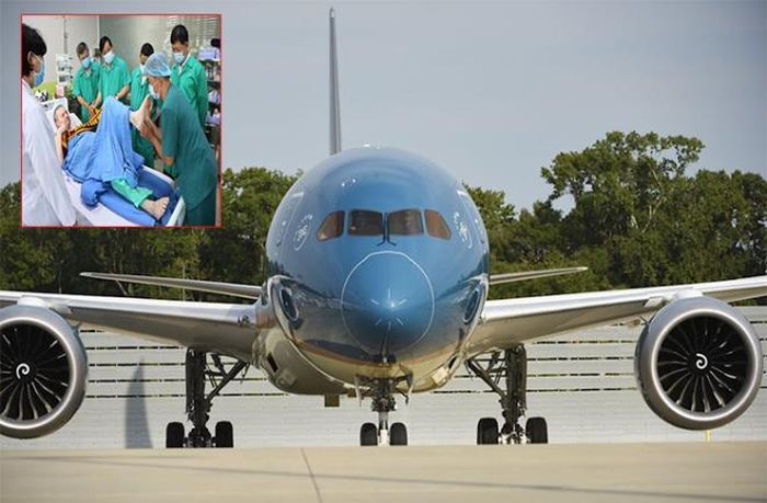 Bệnh nhân phi công sẽ bay về Anh bằng "siêu máy bay" Boeing 787-10 Dreamliner.