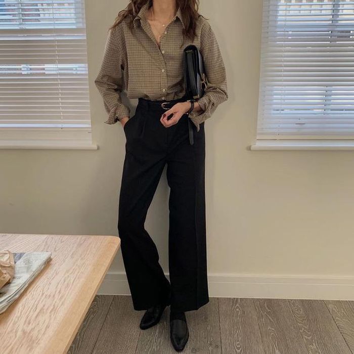 Quần cạp cao + blazer