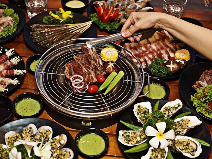 Buffet miễn phí dành cho khách tham quan