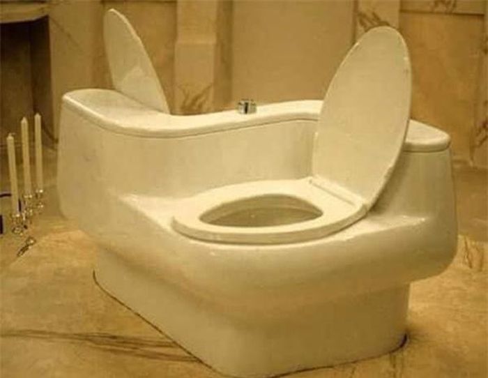 Bồn cầu dành cho các cặp đôi uyên ương. 