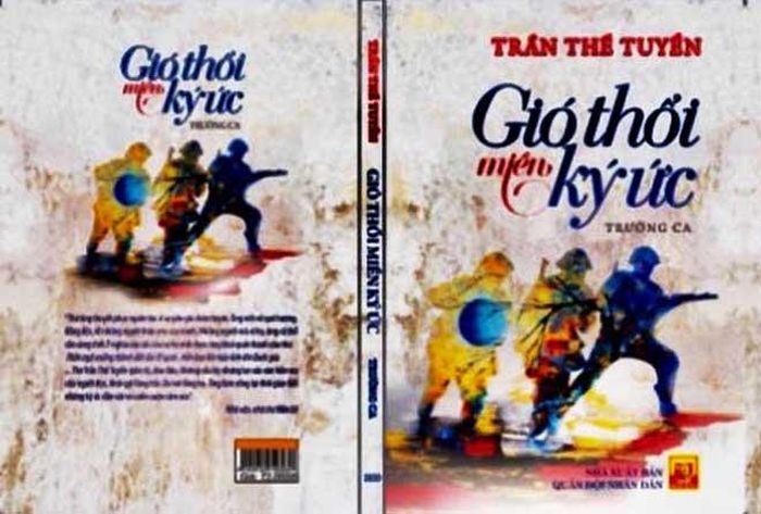 Bìa trường ca “Gió thổi từ ký ức” của Trần Thế Tuyển.