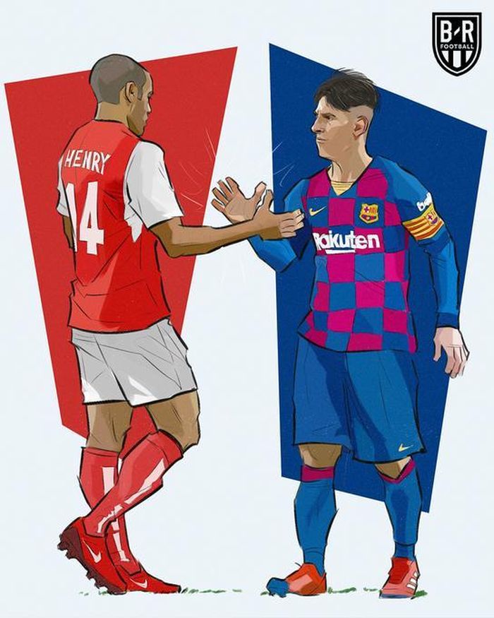  Messi và Thierry Henry là hai cầu thủ hiếm hoi trong lịch sử bóng đá có từ 21 bàn thắng và kiến tạo trở lên trong một mùa vô địch quốc gia. Ảnh: Bleacherreport. 