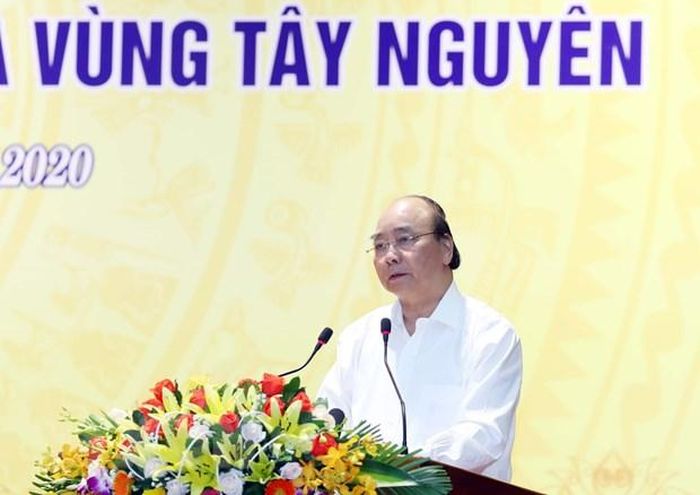 Thủ tướng Nguyễn Xuân Phúc phát biểu khai mạc hội nghị. (Ảnh: Thống Nhất/TTXVN)