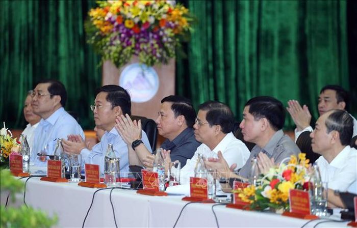 Lãnh đạo các bộ, ngành, địa phương tham dự hội nghị. Ảnh: Thống Nhất/TTXVN