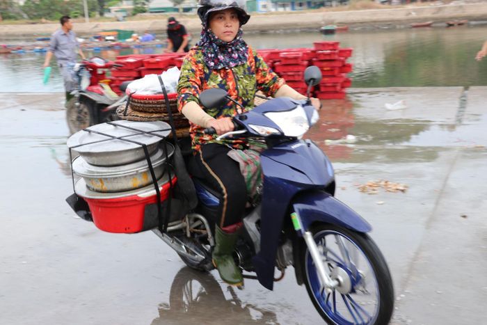 Trời xế trưa, chợ bắt đầu vãn, những mẻ hải sản tươi ngon của Cửa Lò cũng theo chân các chị, các mẹ, tỏa về khắp các làng trên, xóm dưới và về chợ dân sinh để có mặt trong bữa ăn của các gia đình.