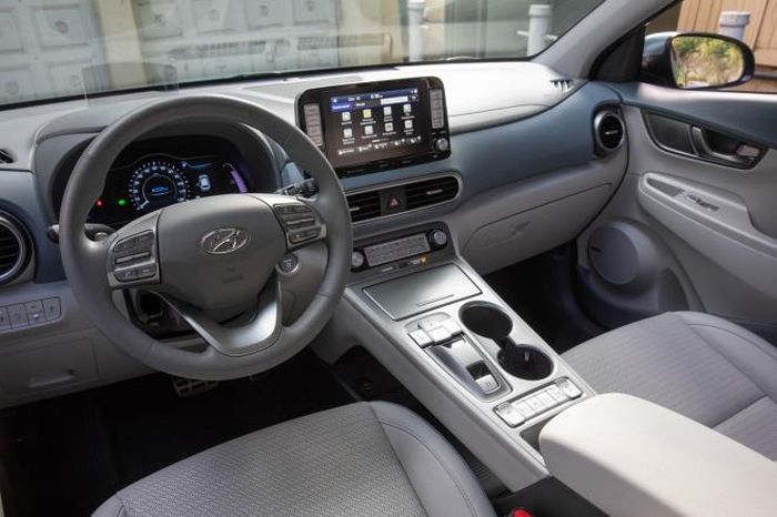 Nội thất của xe Hyundai Kona EV.