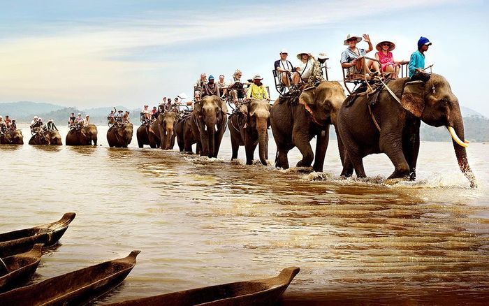 Khám phá hồ Lăk bằng voi