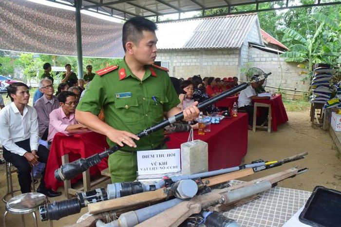 Số vũ khí được người dân TT-Huế tự nguyện giao nộp cho cơ quan CA.