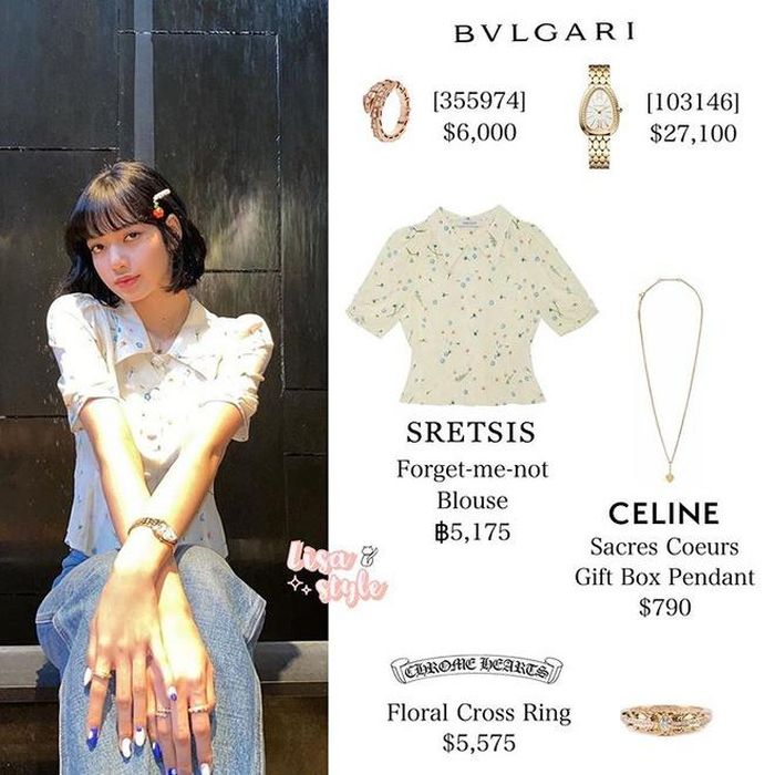  Như vậy, tổng giá trị loạt phụ kiện trang sức hàng hiệu của 9X lên đến hơn 39.000 USD. Tuy nhiên, nếu thường xuyên theo dõi Lisa, chuyện cô đeo phụ kiện đáng giá bằng cả gia tài không hiếm. Trang sức nữ ca sĩ gốc Thái Lan đeo luôn đến từ những thương hiệu cao cấp như Rolex, Cartier… Ảnh: Lisa Sweetgirl Style. 