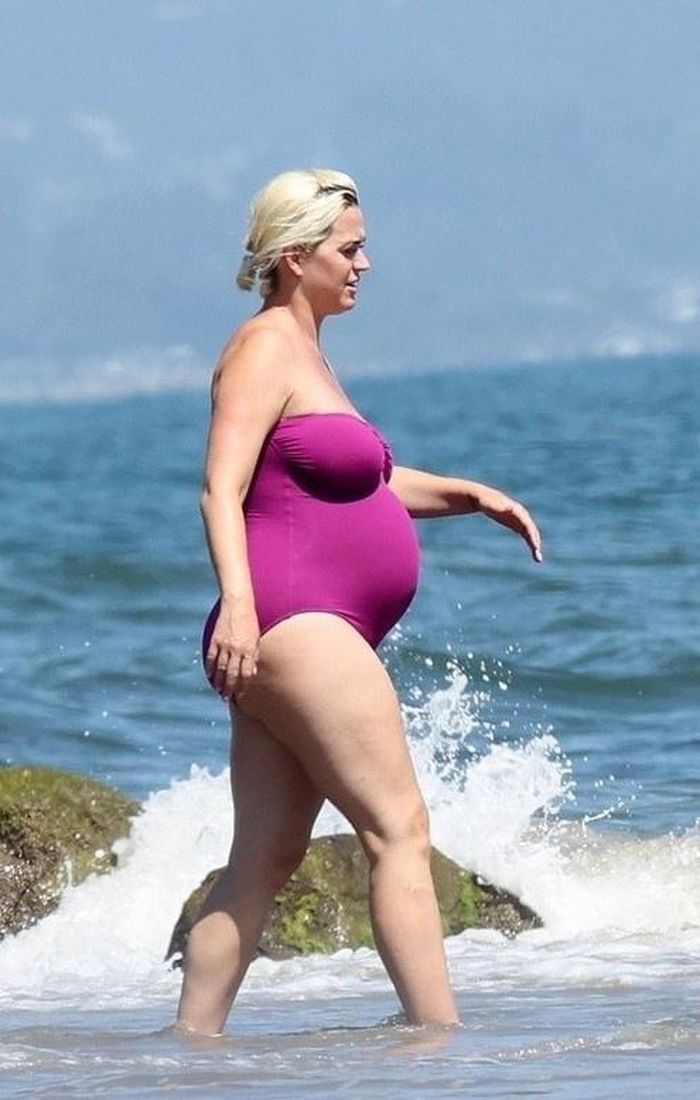 Katy Perry trông khỏe mạnh trong những ngày cuối thai kỳ.
