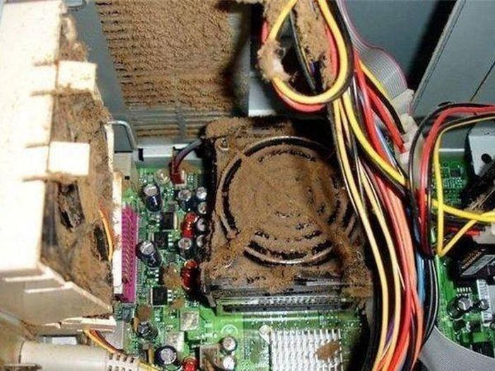 Bộ máy tính bẩn toàn diện từ quạt chip, nguồn đến card màn hình.