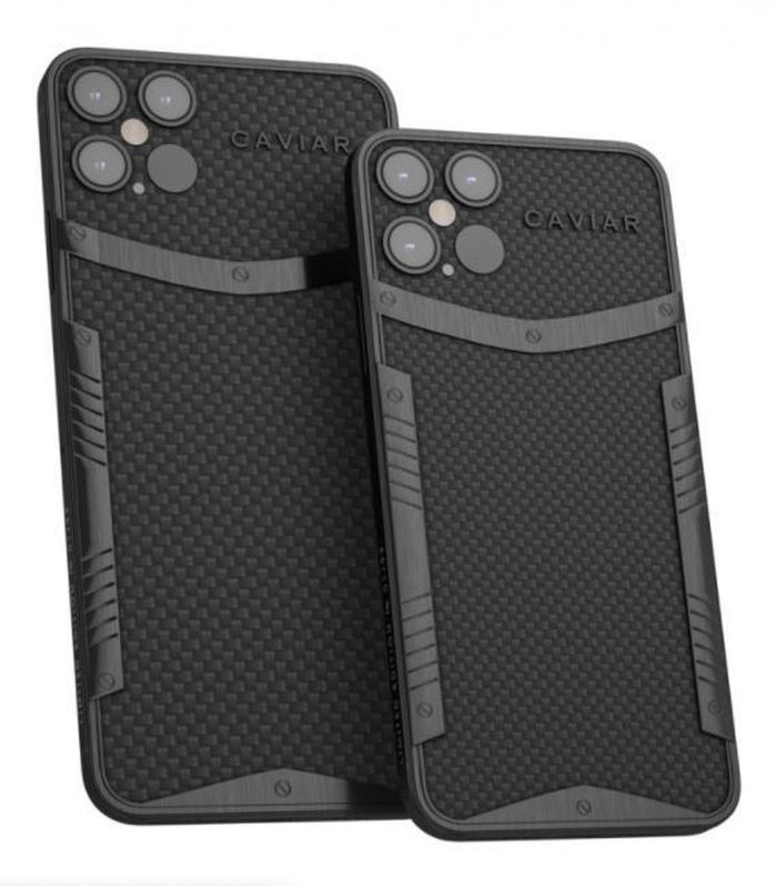 iPhone 12 Pro và Pro Max được hoàn thiện bằng carbon có vẻ ngoài khá hầm hố. Ảnh: Caviar