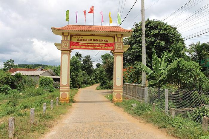 Đường vào thôn Tân Hào hôm nay. Ảnh: H.T