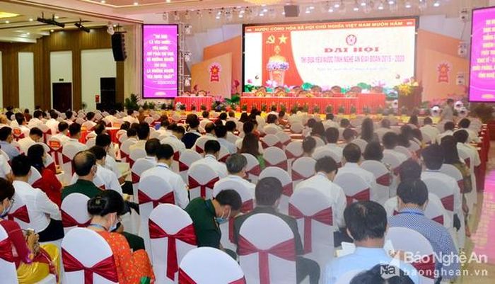 Quang cảnh phiên trù bị Đại hội Thi đua yêu nước tỉnh Nghệ An, giai đoạn 2015 - 2020. Ảnh: Thanh Lê