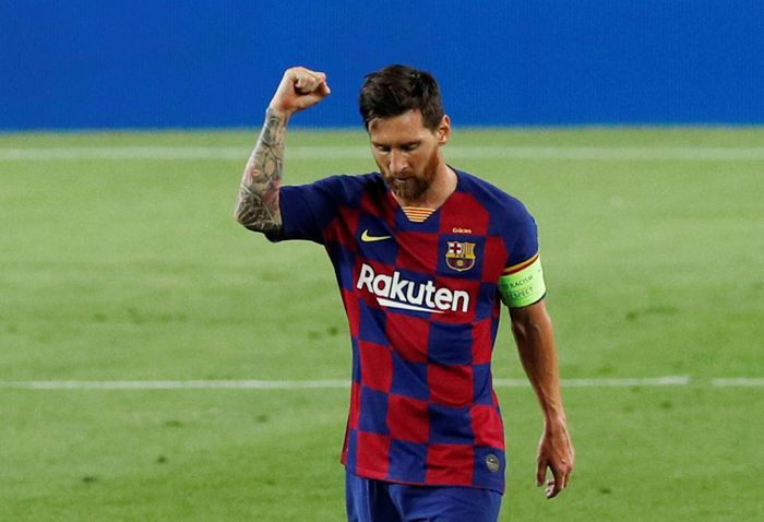  Messi rực sáng giúp Barca vào tứ kết Champions League. Ảnh: Reuters. 