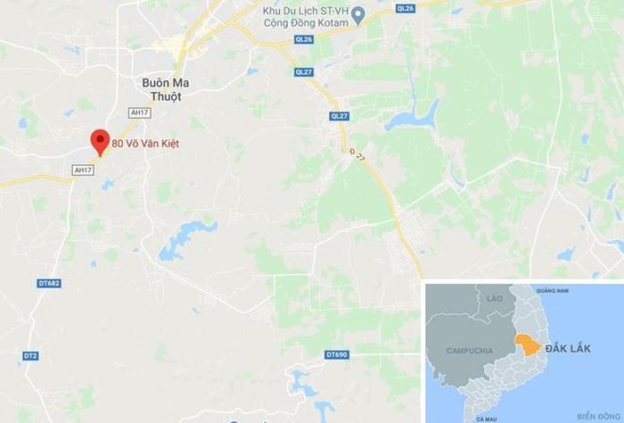  Nơi công an bắt quả tang ông D. bơm nước vào bụng bò. Ảnh: Google Maps. 