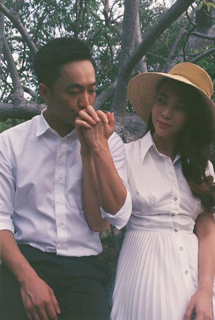 Đàm Thu Trang bên Cường Đô La.
