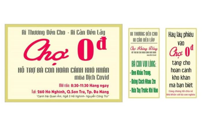 Phiếu chợ không đồng để nhận các mặt hàng hỗ trợ.