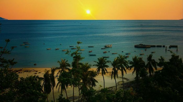 Hoàng hôn trên biển Cù Lao Chàm.