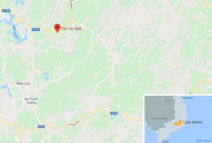 Cầu Lộc Ngãi, nơi xảy ra tai nạn. Ảnh: Google Maps.