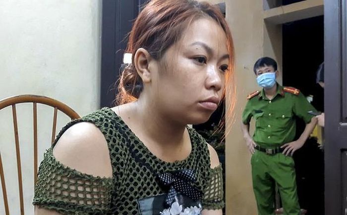 Đối tượng Nguyễn Thị Thu tại cơ qiam công an